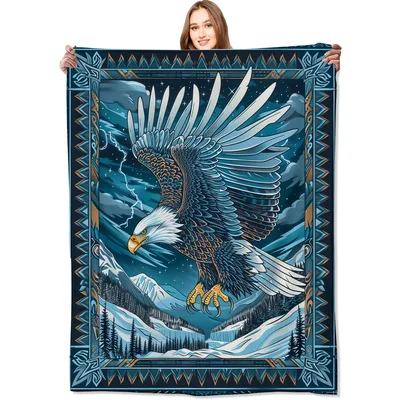 Blue Eagle Mountain Landscape Blanket