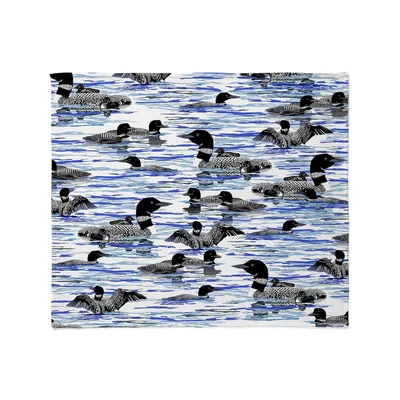 Lots of Loons Blanket: A Flock of Birds on Water