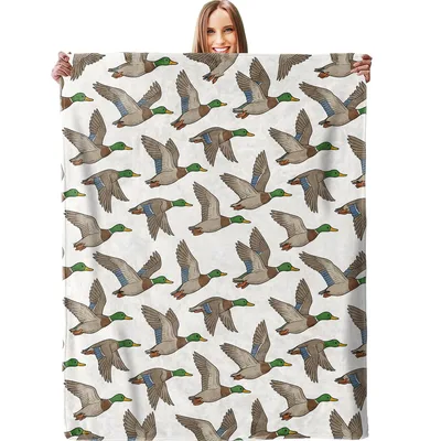 Flying Ducks Pattern Blanket No. 2 for Nature Lovers