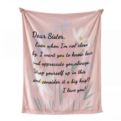 Dear Sister Letter Blanket: A Love Note You Can Wrap Up In