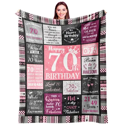 Fabulous 70 Birthday Blanket for Her Big Day