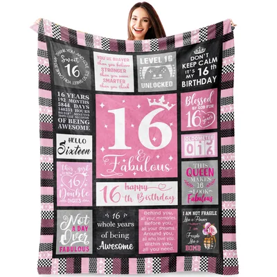 16 and Fabulous Blanket for a Sixteenth Birthday