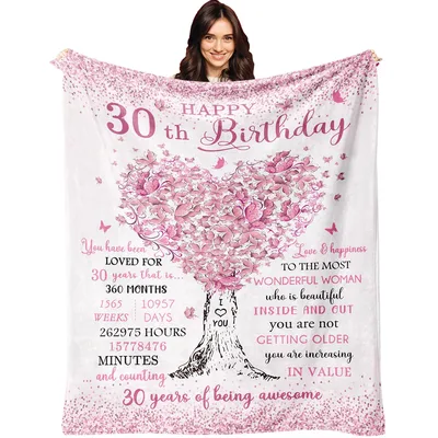 Birthday Gift Blanket for a 30th Celebration Honoree