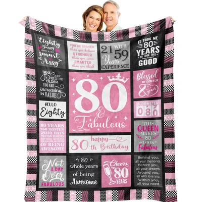 80 and Fabulous Blanket for an 80th Birthday