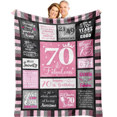 70 and Fabulous Blanket for a 70th Birthday