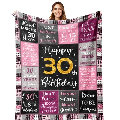 Blessed by God Blanket: A 30th Birthday Throw