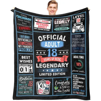 18th Birthday Adult Blanket: Official Adult Humor