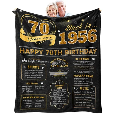 70 Years Ago Blanket: A 1956 Birthday Throw