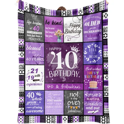 Turning 40 Birthday Blanket for Women Who Are Thriving