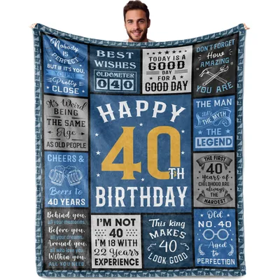 Man Turning 40 Blanket: A Playful Throw for a Milestone Birthday