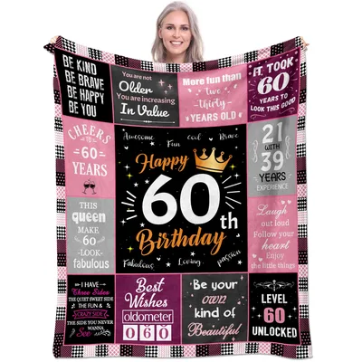 Queen 60th Birthday Blanket for Her Big Day