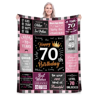 70th Birthday Gift Blanket for Someone Turning 70