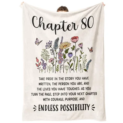 80 Year Old Birthday Blanket: Chapter 80 Wildflowers