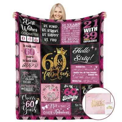Hello Sixty Blanket: A Fabulous 60th Birthday Throw