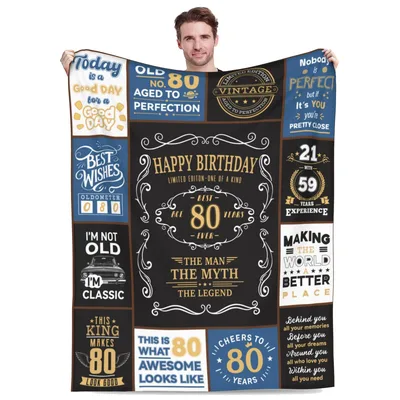 Man Legend Birthday Blanket: A Playful 80th Throw