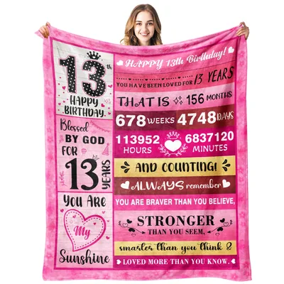 Thirteen Years Loved Blanket: A 13th Birthday Throw