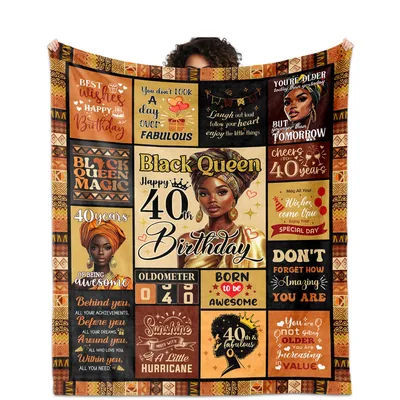 40th Birthday Queen Blanket for a Bold Milestone