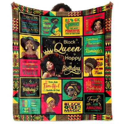 African Queen Birthday Blanket for Her Special Day