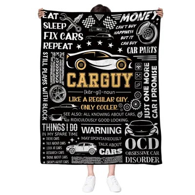 Car Guy Blanket for the Man Who Lives for Cars