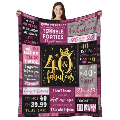 Fabulous 40 Birthday Blanket for a Milestone Year