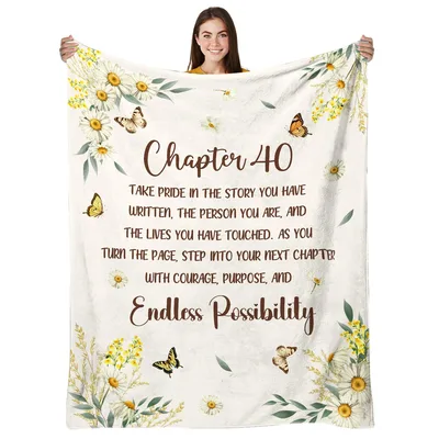 40th Birthday Gift Blanket: Chapter 40 Keepsake