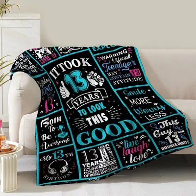 13th Birthday Blanket for a Teen Who Looks This Good