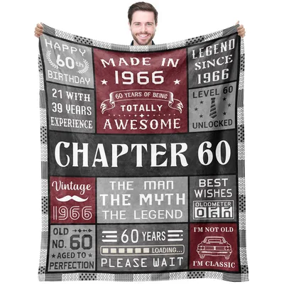 Happy th Birthday With Years Blanket – Happy 60th Birthday