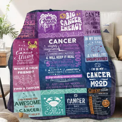 Cancer Queen Blanket for Cancer Birthdays and Gifts