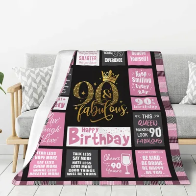 90th Birthday Queen Blanket: Fabulous at 90