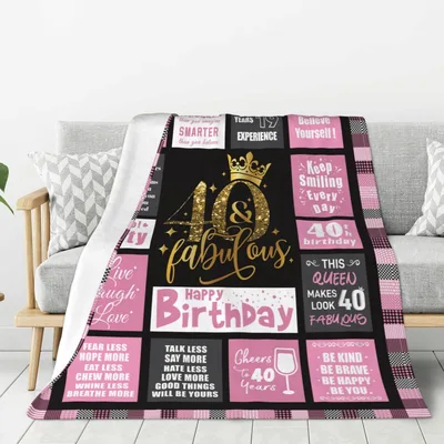 fabulous Happy Birthday Blanket for a 40th Celebration