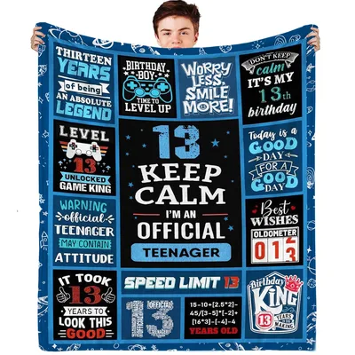 Teenager Birthday Blanket for a 13-Year-Old Who Levels Up