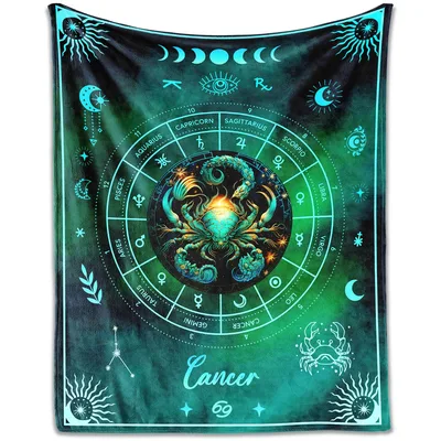 Cancer Birthday Blanket: Zodiac Crab Design for Cancer Birthdays