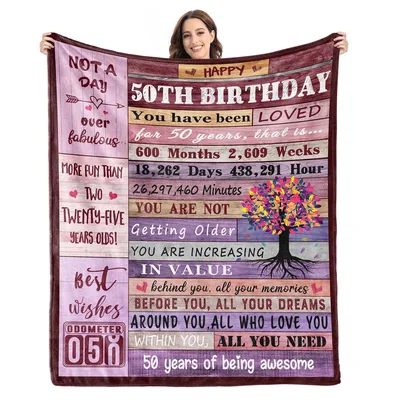 50 Years Awesome Blanket: A Milestone Throw for Your Big Day