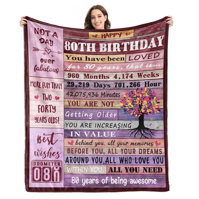 80 Years Awesome Blanket: A Funny 80th Birthday Throw