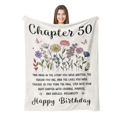 Chapter 50 Happy Birthday Blanket with Wildflowers