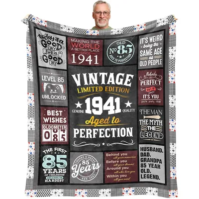 85th Birthday Vintage Blanket Celebrating 1941 and Perfection