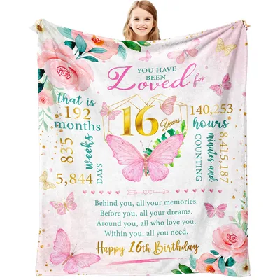 Sweet 16 Birthday Blanket for a Milestone Year