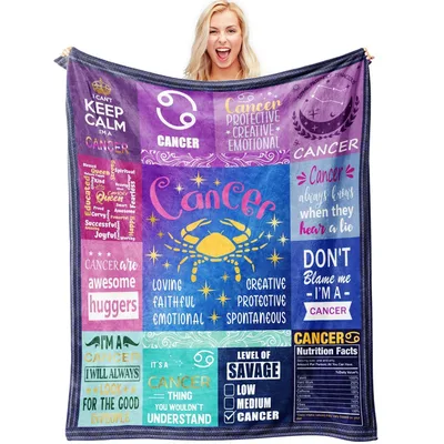 Zodiac Cancer Birthday Blanket for Your Cancer Friend