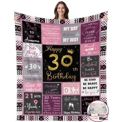 30th Birthday Milestone Blanket Celebrating Three Decades of Life