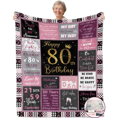 Eightieth Birthday Blanket for a Bold Year