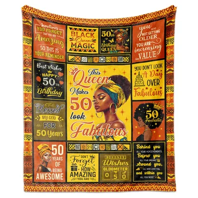 Black Queen 50th Blanket: A Fabulous Birthday Throw