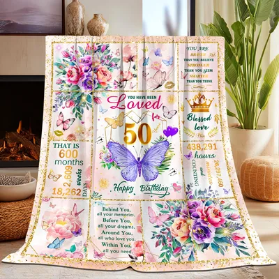 Fiftieth Birthday Blanket: Fifty Years of Loved Ones