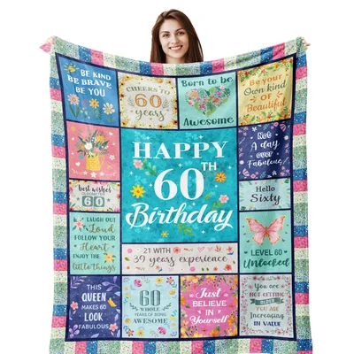 Sixty and Fabulous Blanket for a 60th Birthday