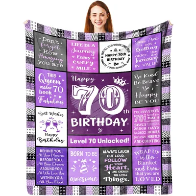 Level 70 Unlocked Blanket: A 70th Birthday Keepsake