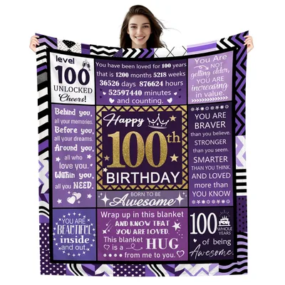 Age 100 Birthday Blanket: A Century of Being Loved