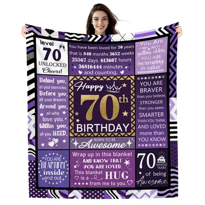 Milestone 70 Birthday Blanket for a Milestone Year