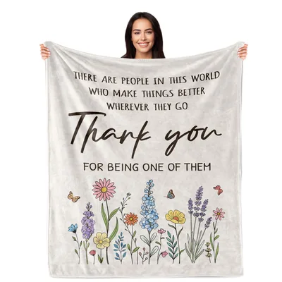 Wildflower Thank You Blanket: Words of Gratitude in Bloom