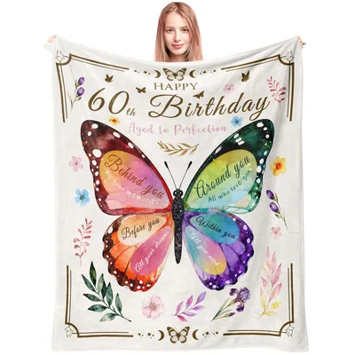 Butterfly 60th Birthday Blanket for a Milestone Year