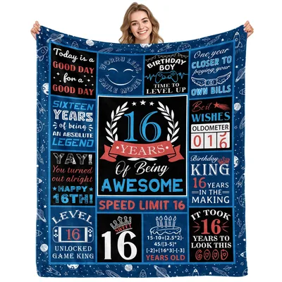 Jugendlicher Gaming Fan Blanket: 16 Years of Being Awesome Design