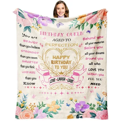 Birthday Queen Aged Blanket: Cheers to You